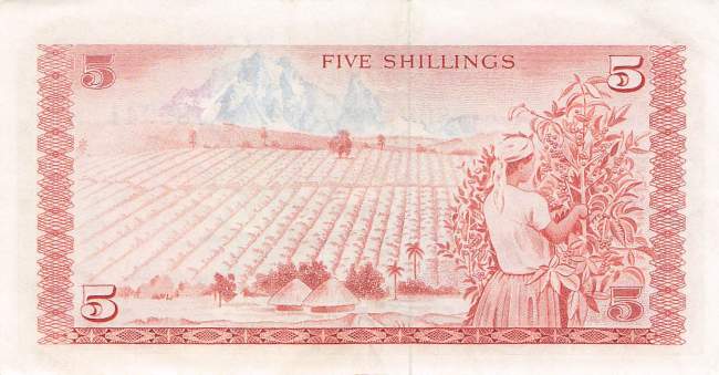 5 Shilingi 1977 p.11d